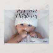 Mein erstes Weihnachtsbaby-Foto gibt das Jahr mode Postkarte (Rückseite)