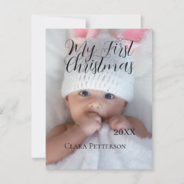 Mein erstes Weihnachtsbaby-Foto gibt das Jahr mode Postkarte