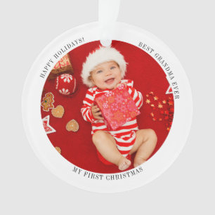 Mein erstes Weihnachtsbaby-Foto Oma Feiertag Ornament