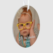 Mein erstes Weihnachtsbaby-Foto Ornament (Vorderseite)