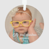 Mein erstes Weihnachtsbaby-Foto Ornament (Rückseite)