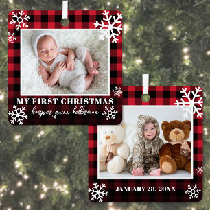 Mein erstes Weihnachtsbaby-Foto Ornament Aus Metall