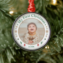 Mein erstes Weihnachtsbaby-Foto-Ornament