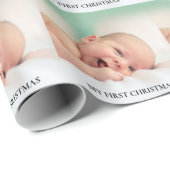 Mein erstes Weihnachtsbaby-Foto Personalisiert Geschenkpapier (Rolleneckpunkt)
