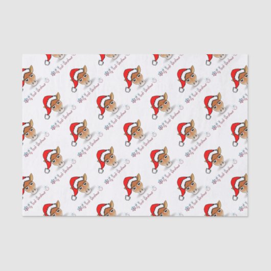 Mein erstes Weihnachtsbaby Giraffe Seidenpapier (Vorderseite)