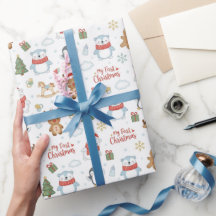 Mein erstes Weihnachtsbaby-Tier-Verpackungspapier