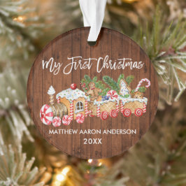 Mein erstes Weihnachtsbaumkuchen-Train Baby Ornament