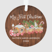 Mein erstes Weihnachtsbaumkuchen-Train Baby Ornament (Rückseite)
