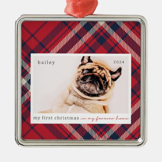 Mein erstes Weihnachtsfest für immer Zuhause Karie Ornament Aus Metall (Vorne)