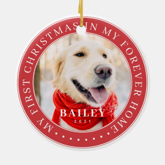 Mein erstes Weihnachtsfest für immer Zuhause Moder Keramik Ornament (Hinten)