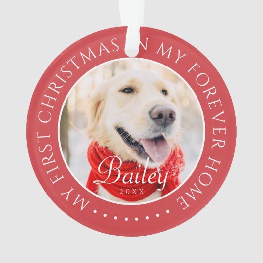 Mein erstes Weihnachtsfest für immer Zuhause Moder Ornament (Rückseite)