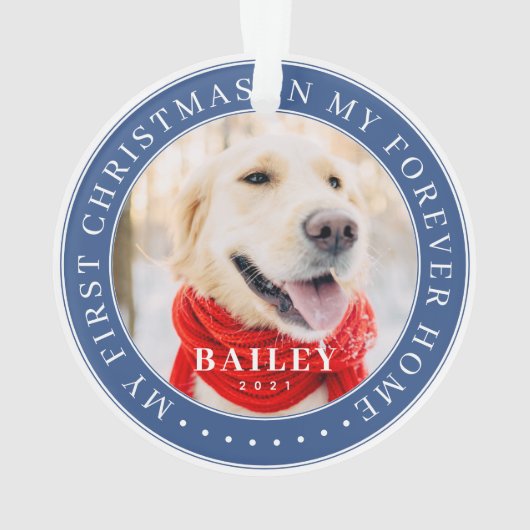 Mein erstes Weihnachtsfest für immer Zuhause Moder Ornament (Rückseite)