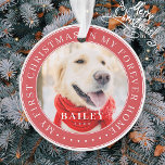 Mein erstes Weihnachtsfest für immer Zuhause Moder Ornament<br><div class="desc">Dieses einfache und klassische Design besteht aus Serifentypografie und fügt ein benutzerdefiniertes Foto hinzu. "Mein erstes Weihnachten in meiner ewig währenden Zuhause" umkreist das benutzerdefinierte Foto.</div>