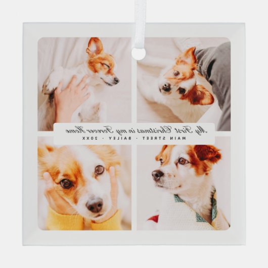 Mein erstes Weihnachtsfest für immer Zuhause Moder Ornament Aus Glas (Rückseite)