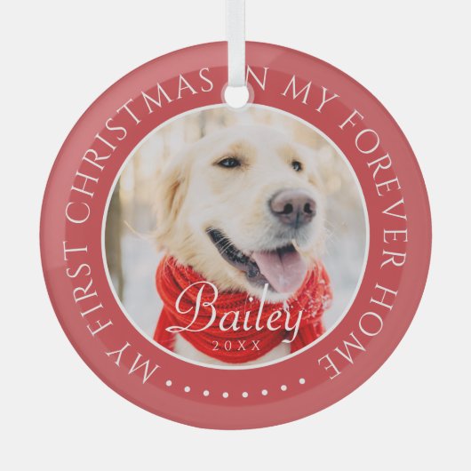 Mein erstes Weihnachtsfest für immer Zuhause Moder Ornament Aus Glas (Vorderseite)