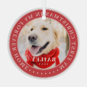 Mein erstes Weihnachtsfest für immer Zuhause Moder Ornament Aus Glas (Rückseite)