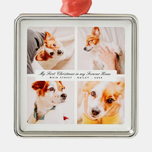 Mein erstes Weihnachtsfest für immer Zuhause Moder Ornament Aus Metall (Vorne)