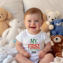 Mein erstes Weihnachtsfest im Personalisierten Jah Baby T-shirt