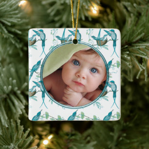 Mein erstes Weihnachtsfoto-Ornament Keramikornament