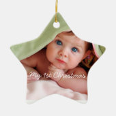 Mein erstes Weihnachtsgebäck in Pink Dots Foto Orn Keramikornament (Vorne)