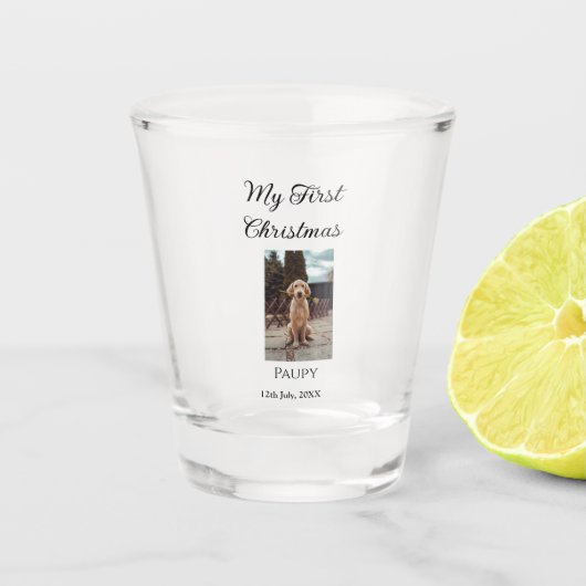 Mein erstes Weihnachtsgebäck mit dem Namen Hunde K Schnapsglas (Vorderseite)