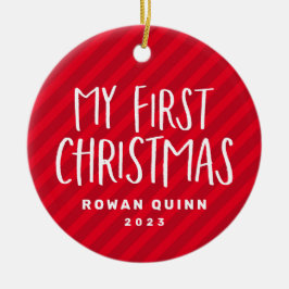 Mein erstes Weihnachtsgebirge-Foto Keramik Ornament
