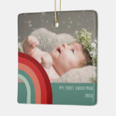 Mein erstes Weihnachtsgeschäft Retro Keramikornament (Links)