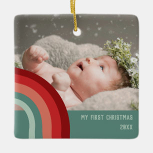 Mein erstes Weihnachtsgeschäft Retro Keramikornament