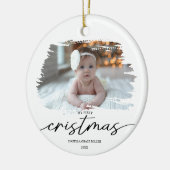 Mein erstes Weihnachtsgeschenk Elegantes Modernes Keramik Ornament (Links)