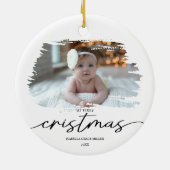 Mein erstes Weihnachtsgeschenk Elegantes Modernes Keramik Ornament (Hinten)