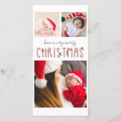 Mein erstes Weihnachtsjugendfoto Collage Feiertagskarte (Rückseite)