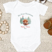 Mein erstes Weihnachtsjungbaby Bison Individuelle  Baby Strampler