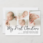 Mein erstes Weihnachtsjunggeburt-Foto Feiertagskarte (Vorderseite)