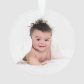 Mein erstes Weihnachtskind mit 2 Fotos im Jahr Ornament (Rückseite)