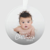 Mein erstes Weihnachtskind mit 2 Fotos im Jahr Ornament (Vorderseite)