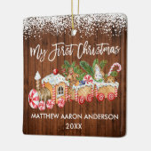 Mein erstes Weihnachtskuchenschnudel Keramikornament (Links)