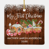 Mein erstes Weihnachtskuchenschnudel Keramikornament (Rückseite)