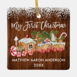 Mein erstes Weihnachtskuchenschnudel Keramikornament