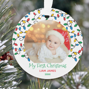 Mein erstes Weihnachtslicht-Foto Ornament