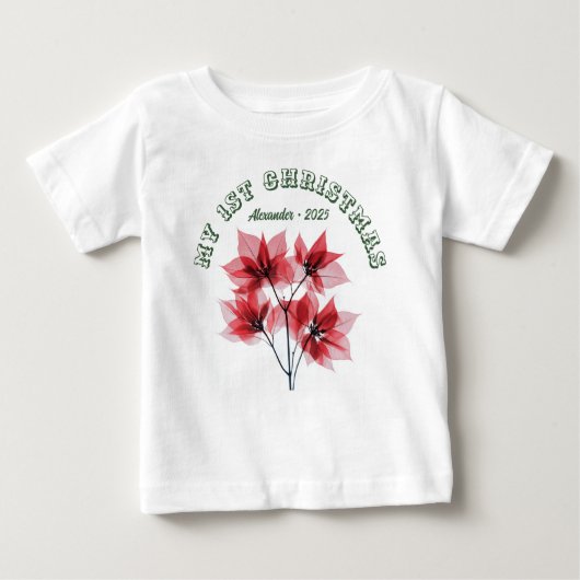 Mein erstes Weihnachtslied in der Poinsettia - Nam Baby T-shirt (Vorderseite)