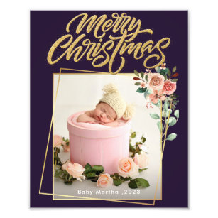 Mein erstes Weihnachtsnachtsnachtsjahr Baby-Foto-P Fotodruck