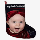 Mein erstes Weihnachtsportrait von Baby Großer Weihnachtsstrumpf (Vorderseite)