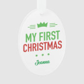 Mein erstes Weihnachtsschmuck Ornament (Vorderseite)