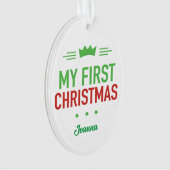 Mein erstes Weihnachtsschmuck Ornament (Vorderseite)
