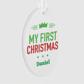Mein erstes Weihnachtsschmuck Ornament (Vorderseite)