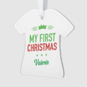 Mein erstes Weihnachtsschmuck Ornament (Vorderseite)