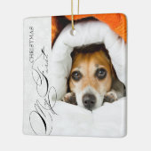 Mein erstes Weihnachtsskript Vertikales Foto Snowf Keramikornament (Links)