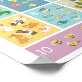 Mein erstes Zählnummern 123 Tierplakat Poster (Ecke)