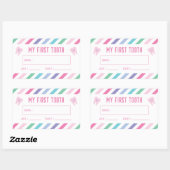 Mein erstes Zahnpfeifermädchen Rechteckiger Aufkleber (Blatt)