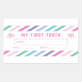 Mein erstes Zahnpfeifermädchen Rechteckiger Aufkleber